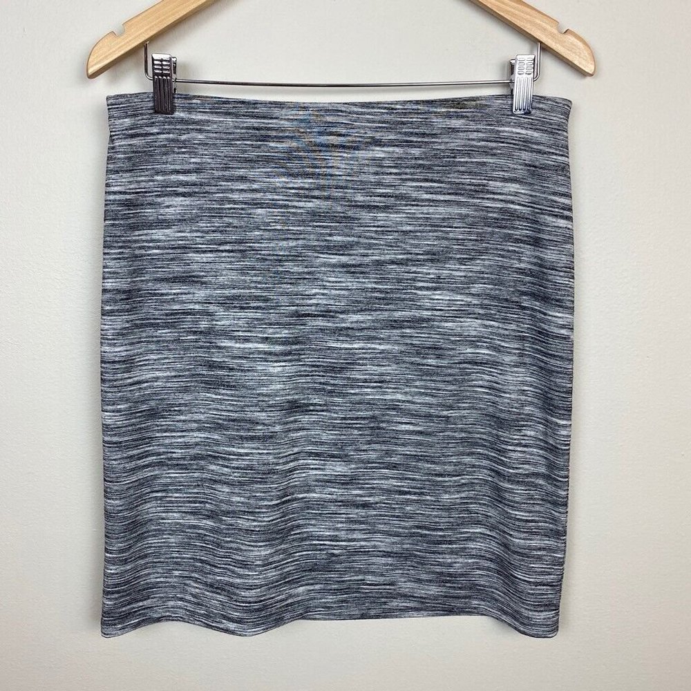 Apt. 9 Skirt Womens Medium Gray Black Pencil Stretch Space Dye Above Knee New